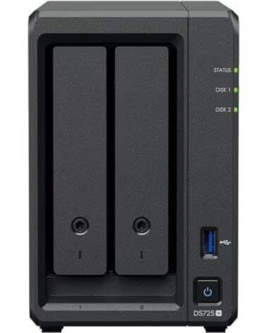 SYNOLOGY NAS Diskstation DS725- 2 Bahias 3 5- 2 5- 8GB DDR4- Formato Torre