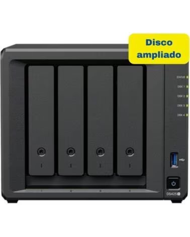 SYNOLOGY NAS Diskstation DS425- 4 Bahias 3 5- 2 5- 2GB DDR4- 8TB- Formato Torre