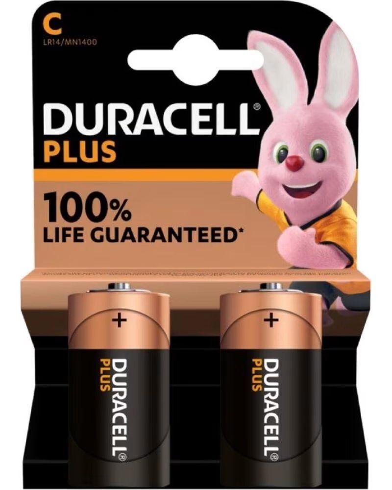 DURACELL Pack de 2 Pilas C LR14- 1 5V- Alcalinas