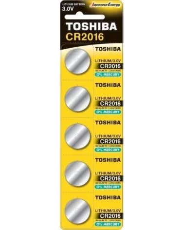 TOSHIBA Pack de 5 Pilas de Boton CR2016- 3V
