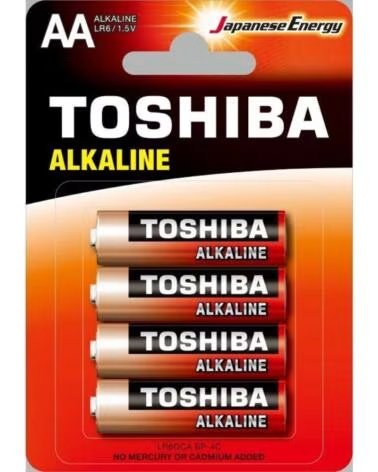 TOSHIBA Pack de 4 Pilas AA Alkaline LR6- 1 5V- Alcalinas