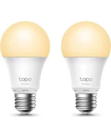 TP-LINK Bombilla Inteligente Tapo L510E- Casquillo E27- 8 7W- 806 Lumenes- 2700K- Pack 2