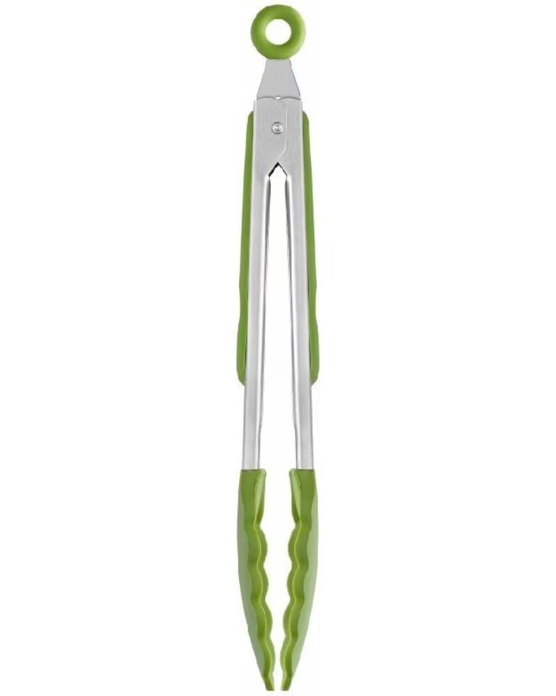 PINCE DE CUISINE BRA PRIOR A197004 SILICONE ET ACIER INOXYDABLE VERTE