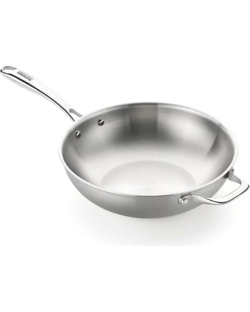 MONIX Sarten Wok Planet Inox M212028- Ø28cm- Aluminio fundido- Apta para Induccion