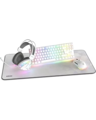 KROM Pack Gaming Klass- Teclado RGB Raton Optico RGB Alfombrilla Auriculares RGB