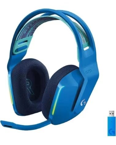 LOGITECH Auriculares Gaming Inalambricos con Microfono G733- Azules