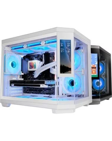 MARS GAMING Caja Gaming Minitorre MC-3TCORELCDM- Blanca
