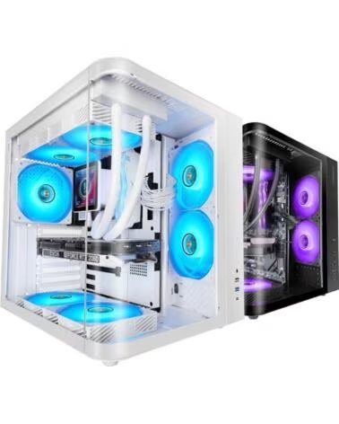 MARS GAMING Caja Gaming Semitorre MC-CURV- Blanca