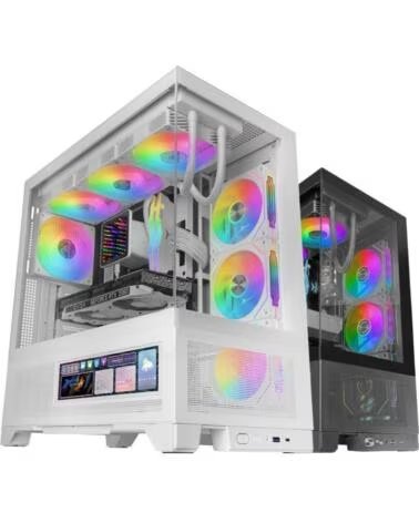 mars gaming Caja Gaming Semitorre MC-LCDX- Blanca