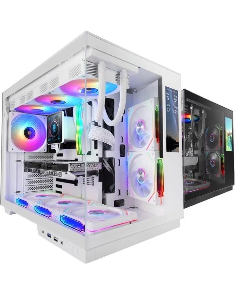 MARS GAMING Caja ordenador mcmirage atx cristal templado blanco