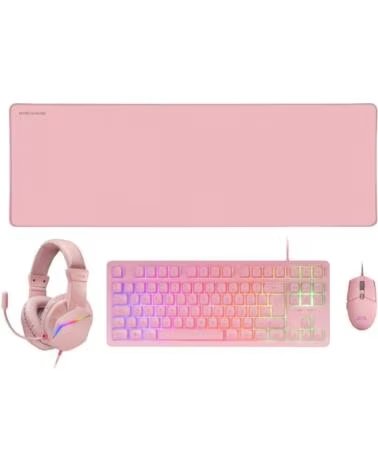 MARS GAMING Pack Gaming MCP-RGB3P- Teclado RGB Raton Optico Alfombrilla XXL Auriculares