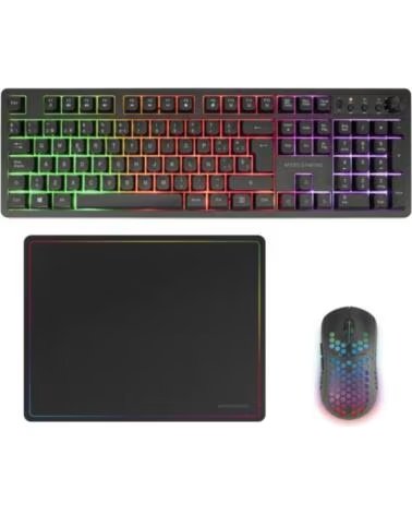 mars gaming Pack Gaming MCPWX- Teclado Inalambrico Raton Inalambrico Alfombrilla