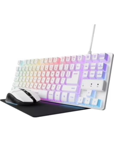 TRUST GAMING Pack Gaming GXT 794W- Teclado RGB Raton RGB Alfombrilla