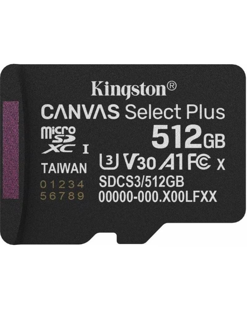 KINGSTON Tarjeta memoria micro secure digital sdxc 512gb canvas select plus clase 10 uhs - 1