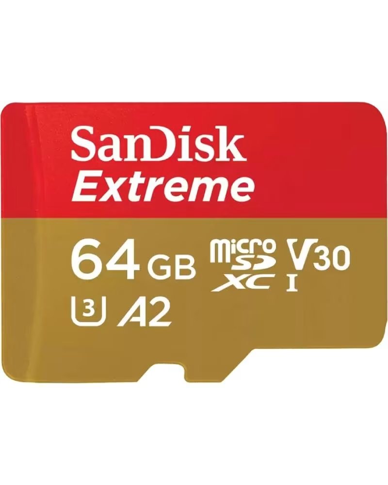 SANDISK Tarjeta de Memoria Extreme 64GB microSD XC UHS-I con Adaptador- Clase 10- 170MBs