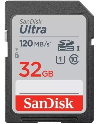 SANDISK Tarjeta de Memoria Ultra 32GB SD HC UHS-I - SDXC- Clase 10- 120MBs