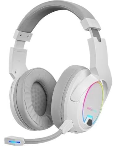 MARS GAMING Auriculares inalambricos mhw - 100 con microfono blanco
