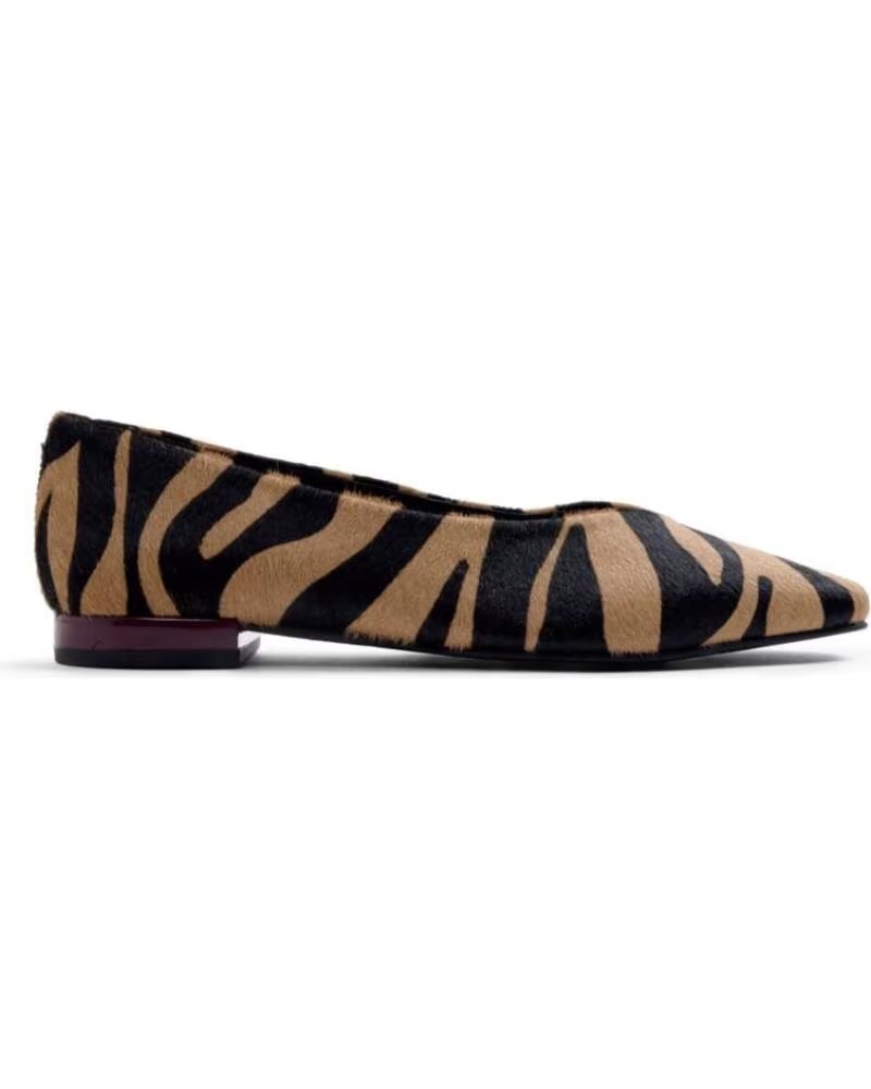 LEDER-BALLERINA MIT ZEBRAMUSTER GIOSEPPO VARIOS COLORES