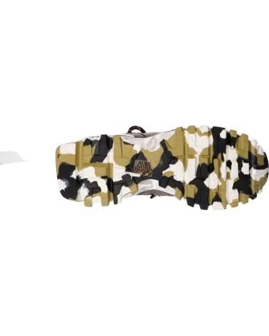 EXE 134-160 SNEAKER AUS LEDER IN BRONZE UND BEIGE LEATHER