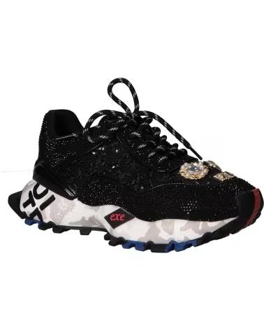 EXE DAMEN SNEAKER SCHWARZ LEATHER BLACK