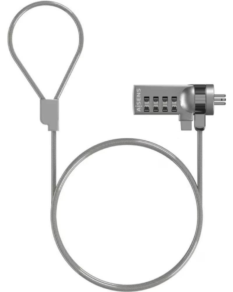 AISENS Cable de Seguridad para Portatiles ASLK-D40N01-SL- 1 5m