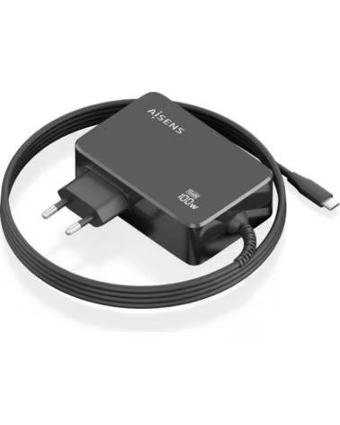 AISENS Cargador de Portatil GaN ASCH-1PD100WL50-BK USB Tipo-C- 100W- Automatico- Voltaje 5-20V