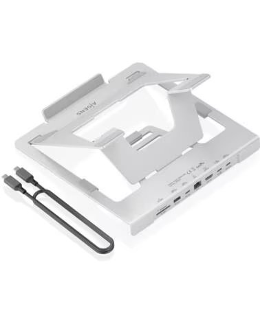 AISENS Soporte de Sobremesa - Docking USB Tipo-C ASUC-7P045-GR- 1xUSB- 1xUSB Tipo-C- 1xHDMI- 1xRJ45- 1xLector de Tarjetas- 1xUSB