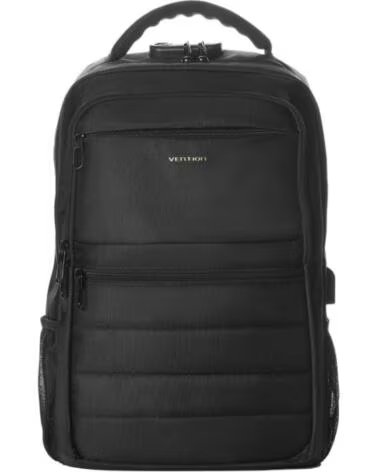VENTION Mochila KRKB0 para Portatiles hasta 17- 20L- Impermeable- Puerto USB- Antirrobo- Negra
