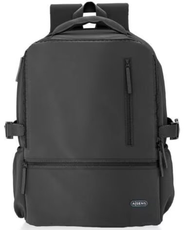 AISENS Mochila ASBG-BP086-BK para Portatiles hasta 15 6- Impermeable- Negro