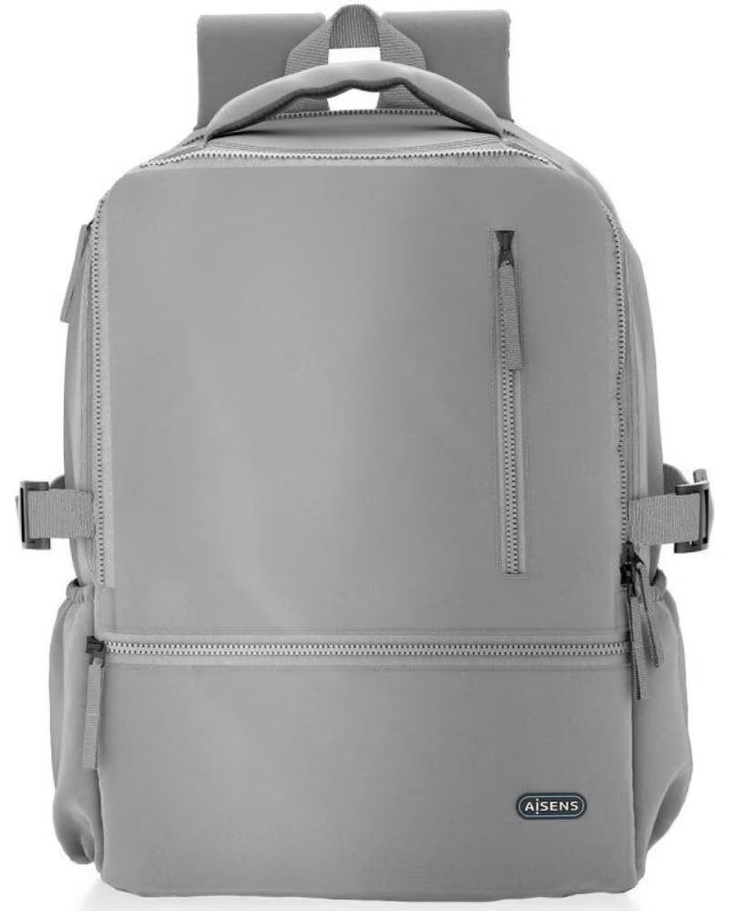AISENS Mochila ASBG-BP087-GR para Portatiles hasta 15 6- Impermeable- Gris
