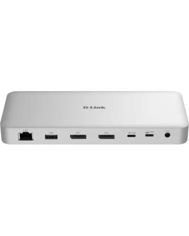 DLINK Docking USB Tipo-C 4 0 D-Link DUF-901-E- 3xUSB- 3xUSB Tipo-C- 2xDisplayPort- 1xRJ45- 1xUSB Tipo-C PD- Blanco