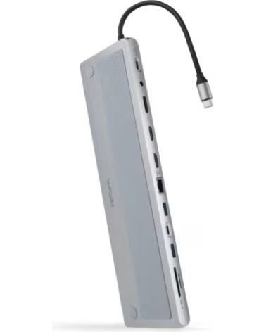 NANO CABLE Docking Tipo-C Nanocable 10 16 1012- 3xUSB- 1xUSB Tipo-C- 2xHDMI 4K- 1xDisplayPort- 1xRJ45- 1xLector tarjetas- 1xJack