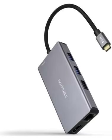 NANO CABLE Docking Tipo-C Nanocable 10 16 1009- 3xUSB- 2xHDMI 4K- 1xRJ45- 1xLector tarjetas- 1xUSB Tipo-C PD- Gris
