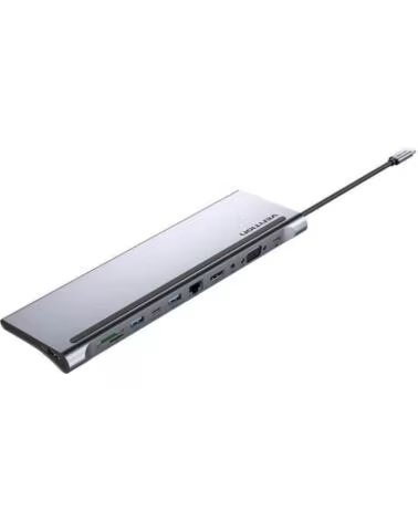 VENTION Docking USB Tipo-C THTHC- 1xHDMI- 1xVGA- 3xUSB- 1xUSB Tipo-C- 1xUSB Tipo-C PD- 1xRJ45- 1xLector Tarjetas SD y MicroSD- J