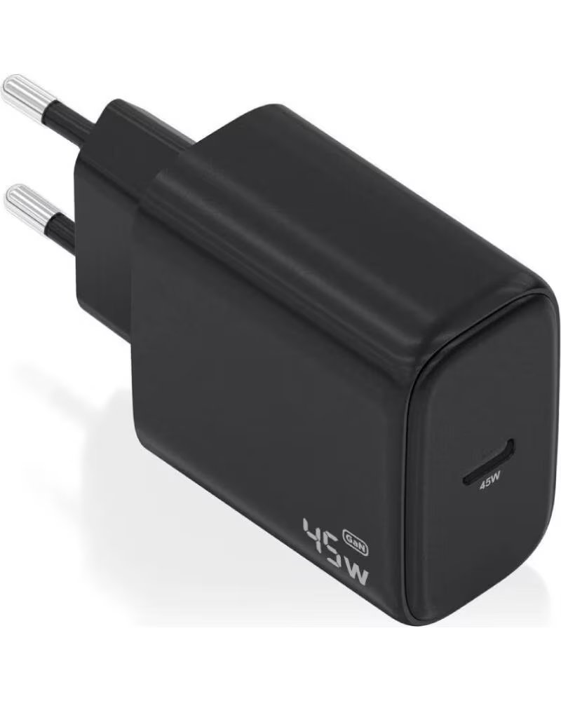 AISENS Cargador de Pared GaN A110-0970- 1xUSB Tipo-C- 45W- Negro