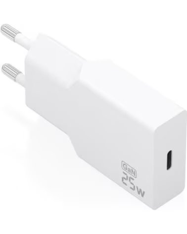 AISENS Cargador de Pared GaN A110-0999- 1xUSB Tipo-C- 25W- Blanco