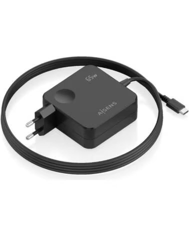 AISENS Cargador de Pared ASCH-1PD65WL80-BK- 1xUSB Tipo-C- 65W- Negro