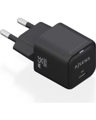 AISENS Cargador de Pared GaN ASCH-35W1P023-BK- 1xUSB Tipo-C- 35W