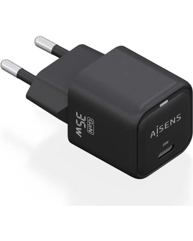 AISENS Cargador de Pared GaN ASCH-35W1P023-BK- 1xUSB Tipo-C- 35W
