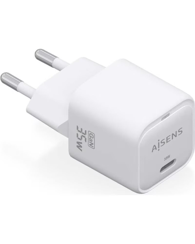 AISENS Cargador de Pared GaN ASCH-35W1P022-W- 1xUSB Tipo-C- 35W
