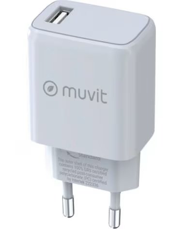 MUVIT Cargador de Pared For Change MCACC0002- 1xUSB- 15W