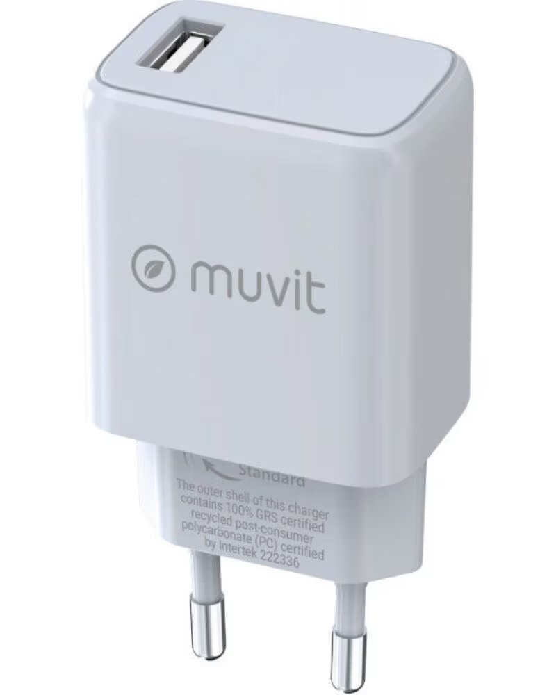 MUVIT Cargador de Pared For Change MCACC0002- 1xUSB- 15W