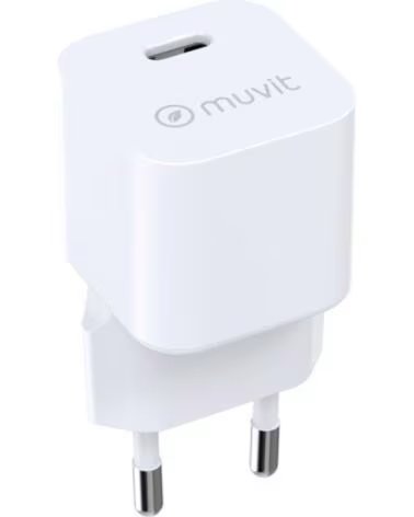 MUVIT Cargador de Pared For Change MCACC0047- 1xUSB Tipo-C- 30W