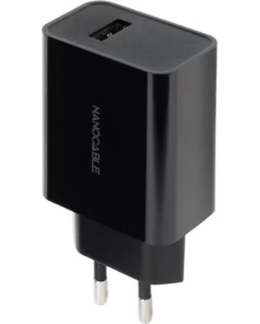 NANO CABLE Cargador de Pared Nanocable 10 10 2004- 1xUSB- 10W- Negro