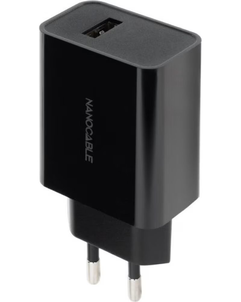 NANO CABLE Cargador de Pared Nanocable 10 10 2004- 1xUSB- 10W- Negro