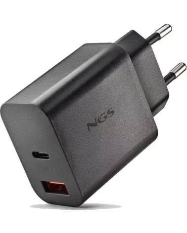 NGS Cargador de Pared GaN Era 30W- 1xUSB Tipo-C- 1xUSB- 30W