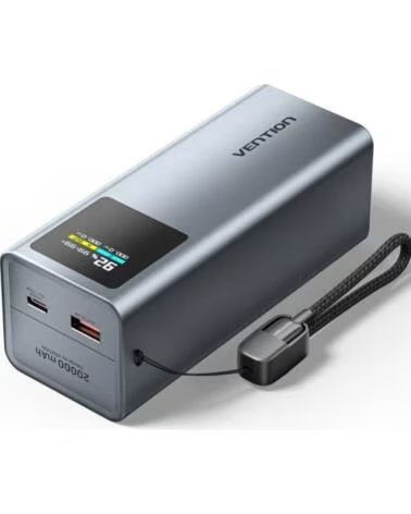 VENTION POWERBANK 20000MAH FKCH0 100W CINZA COM CABO USB TIPO-C