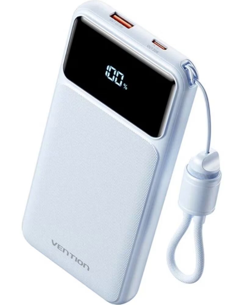 VENTION Powerbank 10000mAh XGYL0-39-TY- 22 5W- Azul- Incluye Cable USB Tipo-C