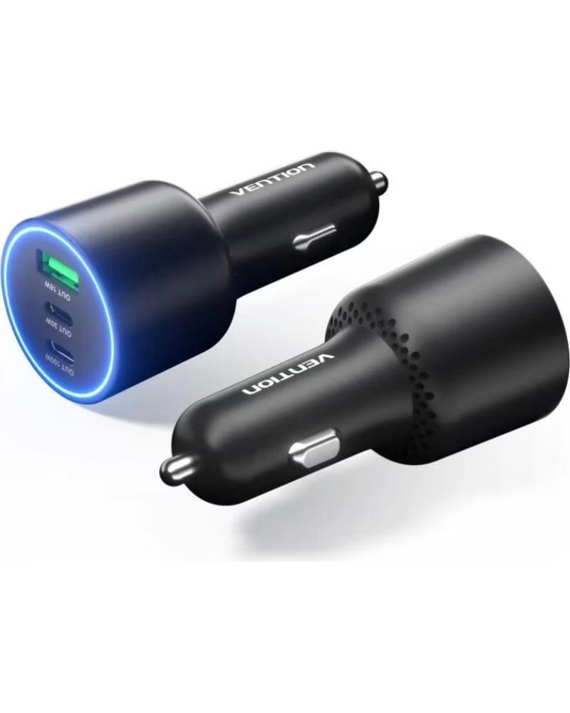 VENTION Cargador de Coche FFPB0- 2xUSB-Tipo C- 1xUSB- 165W