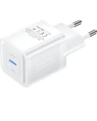 VENTION Cargador de Pared GaN FEPW0-EU- 1xUSB Tipo-C- 20W